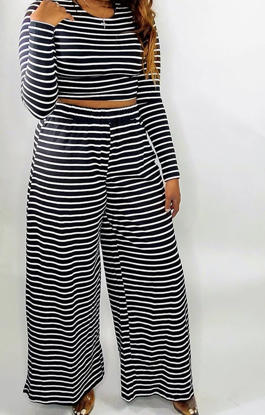 Wide Leg Halter Lounge Set