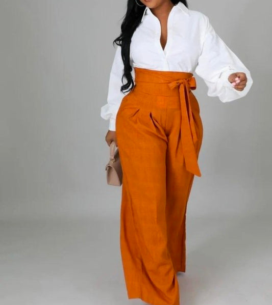 High Waist Wide Leg Pants